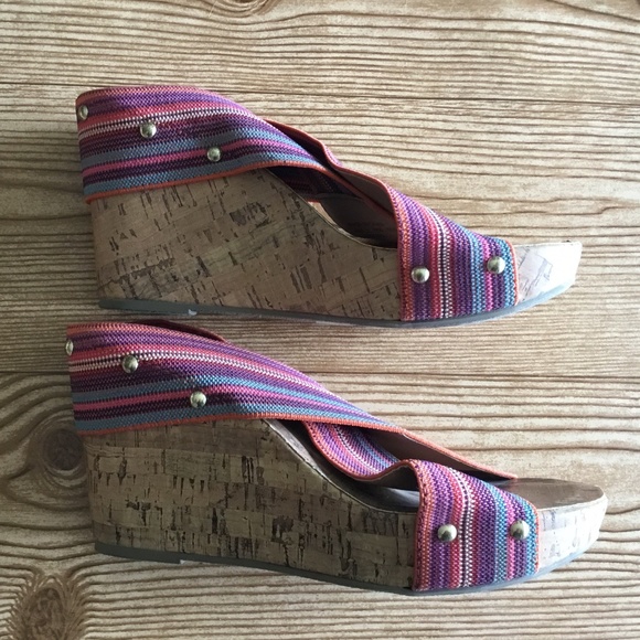 Bright Fun Summer Wedge Sandals - Picture 2 of 2